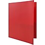 JAM Paper POP 2-Pocket Plastic Folders with Metal Prongs Fastener Clasps, Red, 96/Pack (382ECredb)~#|#~sp55035893_sc7