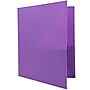 JAM Paper POP 2-Pocket Plastic Folders with Metal Prong Fastener, Purple, 96/Pack (382ECpuu)~#|#~sp55035908_sc7