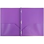 JAM Paper POP 2-Pocket Plastic Folders with Metal Prong Fastener, Purple, 96/Pack (382ECpuu)~#|#~sp55035911_sc7