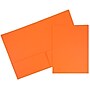 JAM Paper® Premium Matte Colored Cardstock Two-Pocket Presentation Folders, Orange, 6/Pack (166628272B)~#|#~sp55184507_sc7
