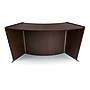 OFM Core Collection Marque Series ADA & Wheelchair Accessible Curved Reception Station, in Walnut (55490-WALNUT)~#|#~sp55255741_sc7
