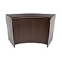 OFM Core Collection Marque Series ADA & Wheelchair Accessible Curved Reception Station, in Walnut (55490-WALNUT)~#|#~sp55255742_sc7