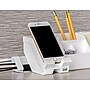 Bostitch Konnect™ 5-Piece Desktop Organizer & Cable Management Kit with 21.5" Rail & USB Phone Dock, White (KT-CKIT1-WHITE)~#|#~sp55960461_sc7