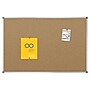 Quartet Cork Bulletin Board, Aluminum Frame, 2' x 1.5' (85345)~#|#~sp56246053_sc7