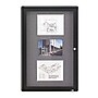 Quartet Fabric Enclosed Bulletin Board, Graphite Frame, 3'H x 2'W (2363L)~#|#~sp56256067_sc7