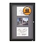 Quartet Fabric Enclosed Bulletin Board, Graphite Frame, 3'H x 2'W (2363L)~#|#~sp56256068_sc7