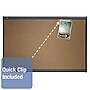 Quartet Prestige Cork Bulletin Board, Graphite Frame, 2'H x 3'W (QTB243G)~#|#~sp56262572_sc7