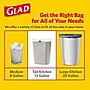 Glad OdorShield Gain with Febreze 13 gal. Tall Kitchen Trash Bags, .72 mil., 25.75" x 11.75", White, 110/Box (79098)~#|#~sp56798656_sc7