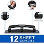 Swingline® SmartTouch™ Low Force 3-Hole Punch, 12 Sheet Capacity, Black/Gray (A7074134)~#|#~sp56800797_sc7