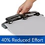 Swingline® SmartTouch™ Low Force 3-Hole Punch, 12 Sheet Capacity, Black/Gray (A7074134)~#|#~sp56800799_sc7
