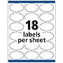 Avery Easy Peel Oval ID Labels, Sure Feed Technology, Print to the Edge, Permanent Adhesive, 1-1/2” x 2-1/2”, 270/Pack (6583)~#|#~sp57017064_sc7