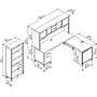 Bush Furniture Somerset 72"W 3 Position Sit to Stand L Shaped Desk with Hutch and Bookcase, Ash Gray (SET017AG)~#|#~sp58434428_sc7