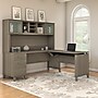 Bush Furniture Somerset 72"W 3 Position Sit to Stand L Shaped Desk with Hutch, Ash Gray (SET015AG)~#|#~sp58434550_sc7