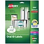 Avery Easy Peel Oval ID Labels, Sure Feed Technology, Print to the Edge, Permanent Adhesive, 1-1/2” x 2-1/2”, 270/Pack (6583)~#|#~sp58557096_sc7