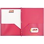 JAM Paper POP 2-Pocket Plastic Folders with Metal Prongs Fastener Clasps, Fuchsia Hot Pink, 6/Pack (382ECfu)~#|#~sp58557599_sc7