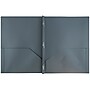 JAM Paper POP 2-Pocket Plastic Folders with Metal Prongs Fastener Clasps, Grey, 6/Pack (382ECgyu)~#|#~sp58557757_sc7