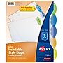 Avery Style Edge Insertable Plastic Dividers, 5-Tab, Assorted,  120/Carton~#|#~sp58981380_sc7