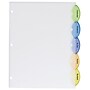 Avery Style Edge Insertable Plastic Dividers, 5-Tab, Assorted,  120/Carton~#|#~sp58981387_sc7