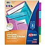 Avery Big Tab Insertable Plastic Dividers, Two-Tone, Two Pockets, 5-Tab, 1 Set  (11988KBF)~#|#~sp58981610_sc7