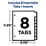 Avery Big Tab Insertable Paper Dividers, 8 Tabs, White (11222)~#|#~sp58981621_sc7