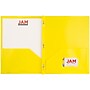 JAM Paper POP 2-Pocket Plastic Folders with Fastener, Yellow, 96/Pack (382ECYE)~#|#~sp59510335_sc7