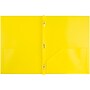 JAM Paper POP 2-Pocket Plastic Folders with Fastener, Yellow, 96/Pack (382ECYE)~#|#~sp59510403_sc7