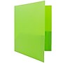JAM Paper POP 2 Pocket School Folders with Metal Prong Fastener Clasps, Lime Green, 6/Pack (382ECligr)~#|#~sp59921055_sc7