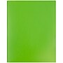 JAM Paper POP 2 Pocket School Folders with Metal Prong Fastener Clasps, Lime Green, 6/Pack (382ECligr)~#|#~sp59921056_sc7