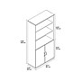 Bush Business Furniture Westfield 73"H 5-Shelf Bookcase with Adjustable Shelves, Mocha Cherry Wood (SRC103MR)~#|#~sp60350071_sc7