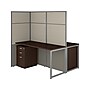 Bush Business Furniture Easy Office 66"H x 60"W 2 Person Back to Back Cubicle Panel Workstation, Mocha Cherry (EODH46SMR-03K)~#|#~sp60421767_sc7