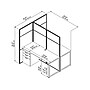 Bush Business Furniture Easy Office 66"H x 60"W 2 Person Back to Back Cubicle Panel Workstation, Mocha Cherry (EODH46SMR-03K)~#|#~sp60421768_sc7