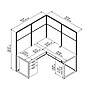 Bush Business Furniture Easy Office 66"H x 60"W L-Shaped Cubicle Panel Workstation, Mocha Cherry (EODH36SMR-03K)~#|#~sp60421798_sc7