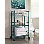 Ameriwood Home Marshall 3 Shelf Metal Rolling Utility Cart, Teal (7741396PCOM)~#|#~sp60784690_sc7
