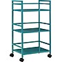 Ameriwood Home Marshall 3 Shelf Metal Rolling Utility Cart, Teal (7741396PCOM)~#|#~sp60784802_sc7