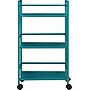 Ameriwood Home Marshall 3 Shelf Metal Rolling Utility Cart, Teal (7741396PCOM)~#|#~sp60784803_sc7