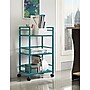 Ameriwood Home Marshall 3 Shelf Metal Rolling Utility Cart, Teal (7741396PCOM)~#|#~sp60784805_sc7