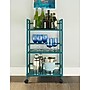 Ameriwood Home Marshall 3 Shelf Metal Rolling Utility Cart, Teal (7741396PCOM)~#|#~sp60784806_sc7
