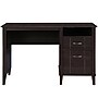 Ameriwood Quinn 47"W Single Pedestal Desk, Espresso (9209096ST)~#|#~sp60785970_sc7
