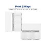 Avery Ready Index Table of Contents Paper Dividers, 1-15 Tabs, White, 6 Sets/Pack (11825)~#|#~sp61031178_sc7