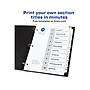 Avery Ready Index Table of Contents Paper Dividers, 1-10 Tabs, White, 6 Sets/Pack (11823)~#|#~sp61548682_sc7