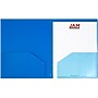 JAM Paper Heavy Duty 4-Pocket Plastic Folder Organizer, Blue, 72/Pack (389MP4bua)~#|#~sp6271215_sc7