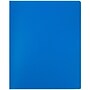 JAM Paper Heavy Duty 4-Pocket Plastic Folder Organizer, Blue, 72/Pack (389MP4bua)~#|#~sp6271216_sc7