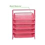 Mind Reader 5 Tier Stackable Front Loading Letter Tray, Pink Metal (5TPAPER-PNK)~#|#~sp63772911_sc7