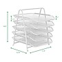 Mind Reader 5-Tier Stackable Paper Desk Tray Organizer, Metal, White (5TPAPER-WHT)~#|#~sp63778736_sc7