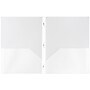 JAM Paper POP 2-Pocket Plastic Folders with Metal Prongs Fastener Clasps, Clear, 6/Pack (382ECcldd)~#|#~sp64340156_sc7