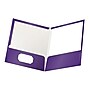 Oxford ShowFolio Twin Laminated Folders, Purple, 25/Box (OXF 51726)~#|#~sp64627661_sc7