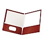 Oxford® Laminated 2-Pocket Portfolios, Crimson~#|#~sp64627900_sc7