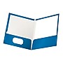 Oxford ShowFolio Twin Laminated Folders, Blue, 25/Box (OXF 51701)~#|#~sp64628012_sc7