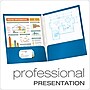 Oxford ShowFolio Twin Laminated Folders, Blue, 25/Box (OXF 51701)~#|#~sp64628013_sc7