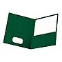 Oxford 2-Pocket Presentation Folders, Hunter Green, 25/Box (OXF 57556)~#|#~sp64628075_sc7